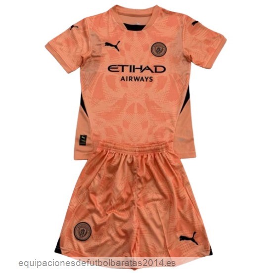 Nuevo Portero Conjunto De Hombre Manchester City 24/25 Naranja Baratas